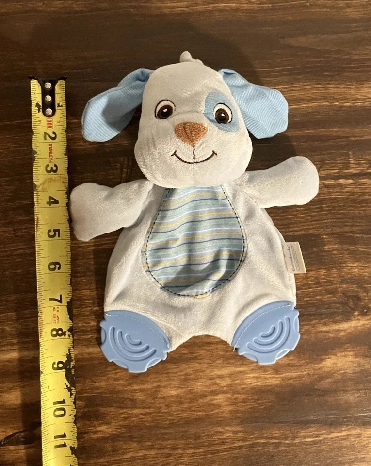 Garanimals Blue Spotted Eye Puppy Dog Teether Security Small Plush Lovey 9” - Image 4 of 4