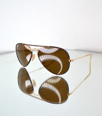 RARE Ray-Ban ''Aviator Full Color'' Sunglasses Arista Gold/Brown RB3025JM 001/57