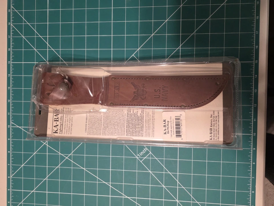 KaBar Iraqi Freedom US Navy con vaina de cuero (NUEVO) cuchillo Foto 3 de 3