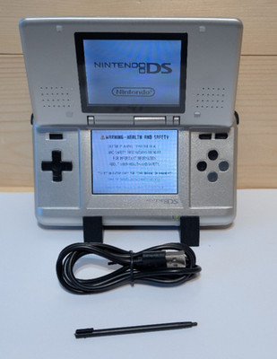 Nintendo DS NTR/Fat/Original Silver Reshelled  W/USB Cable New Battery & USB-C