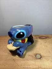 Brand New Stitch Musical Instruments Sculpted Ceramic Mug Disney 11oz