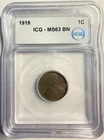 1918-P Lincoln Wheat Cent - ICG MS63 - Just Graded/New Holder