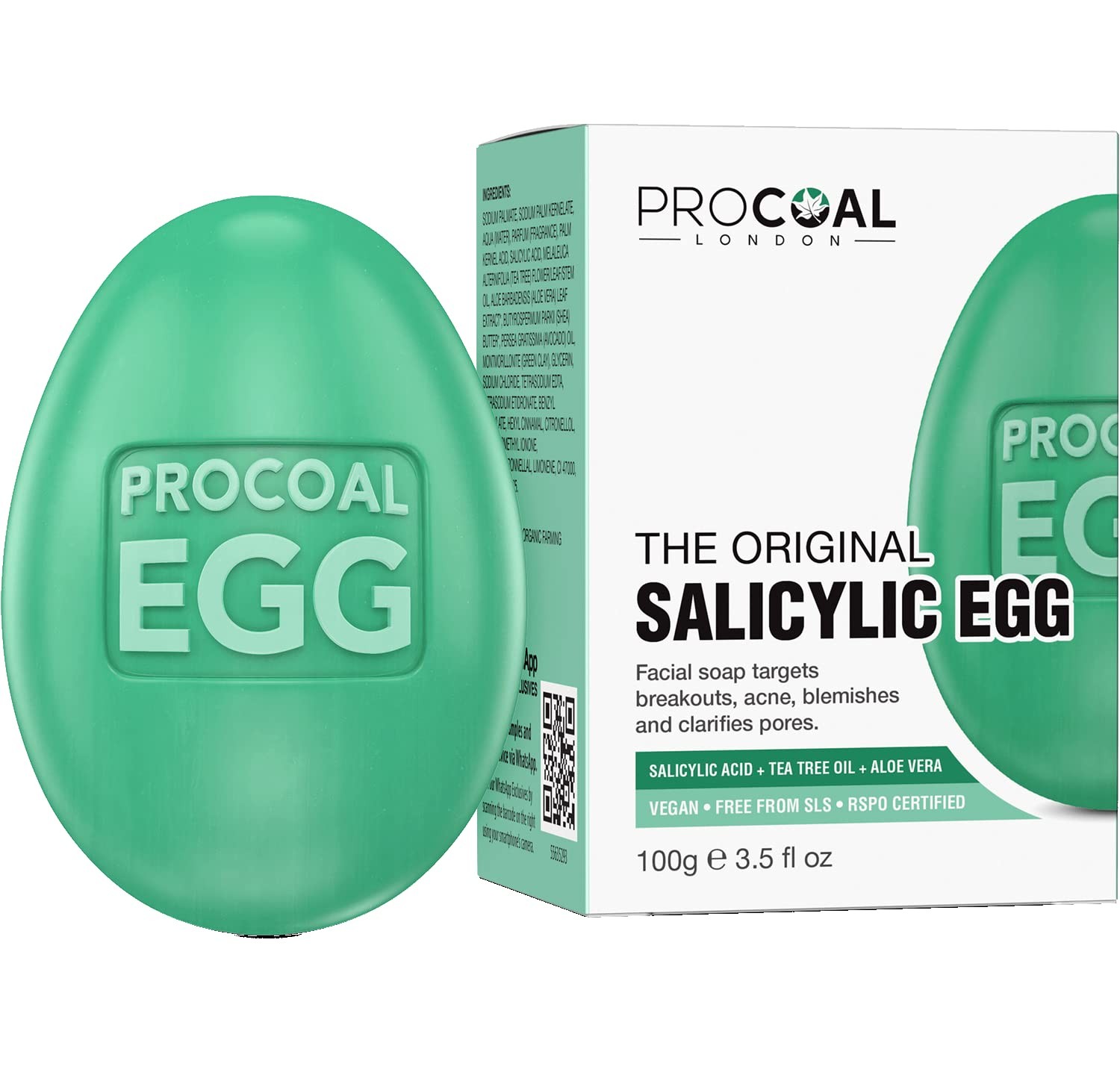 Salicylic Egg, Natural Acid Soap 100g by Procoal 100 g (Pack of 1)
