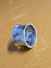 Sterling Silver Wide Band Ring Modernist Ring Sz 7