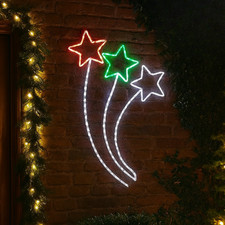 Christmas Outdoor Rope Light LED Shooting Star Festive Decoration Home Window