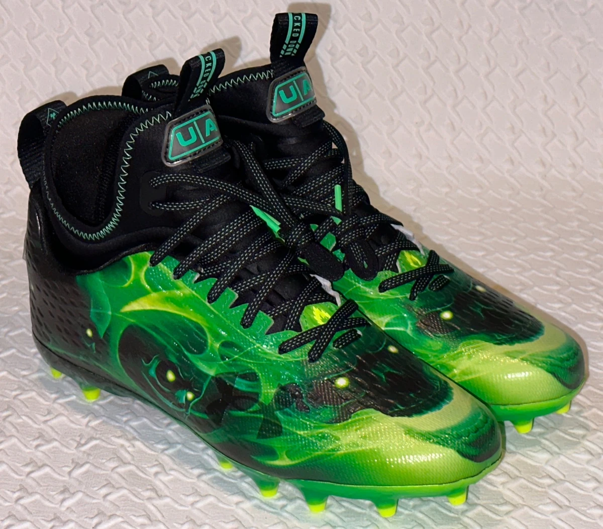 Under Armour UA Renegade Mid D SMS Sample Football Cleats Men’s 9 NEW RARE Under armour Green 9 US Football Shoes & Cleats for Men for  main image 4