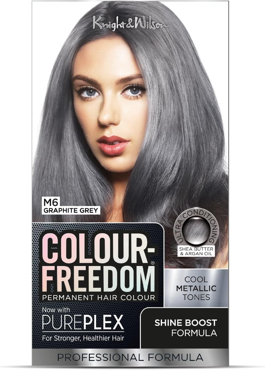 Colour Freedom Metallic Graphite Grey Permanent Hair Dye with PurePlex. Ultra G