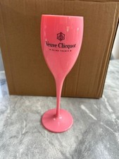 Veuve Clicquot Pink Champagne Flute Glasses.