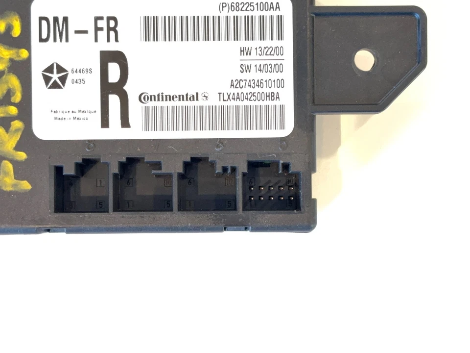 Módulo de puerta de pasajero derecho Ram 1500 2500 3500 2013-18 2019+ Classic 68225100AA Foto 2 de 4