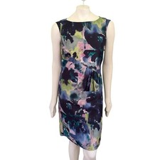 TAHARI ASL Abstract Watercolor Print Sheath Dress  WOMEN'S 6