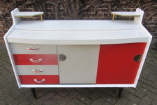 Retro kitchen Larder Cabinet 1950 Pantry Storage Formica Bar Sideboard Drinks