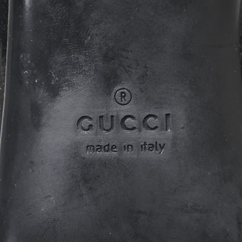 GUCCI Ribbon Interlocking G Pumps Heel Size: 35 317042 Black Enamel Women's GUCC thumbnail 7