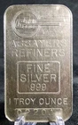 Gold Way Refiners-Assayers GW Vintage  1 oz. Silver .999 Fine Bar Ingot S#022014