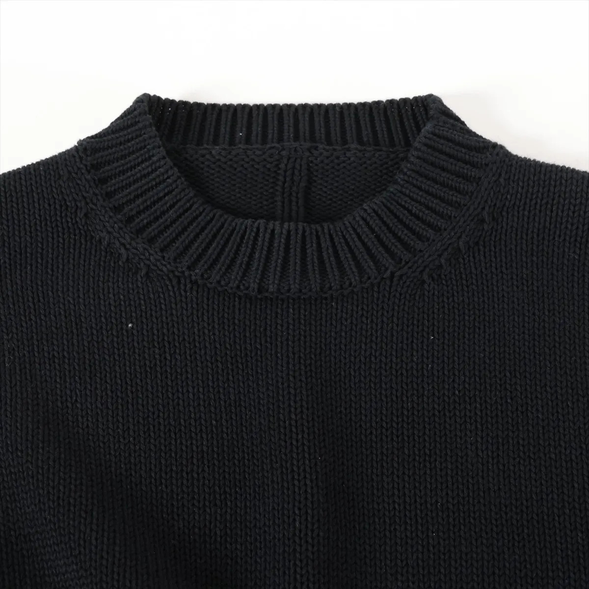 Givenchy Cotton Knit S Ladies' Black × White  17Y 7899 557 Damage processing The thumbnail 3