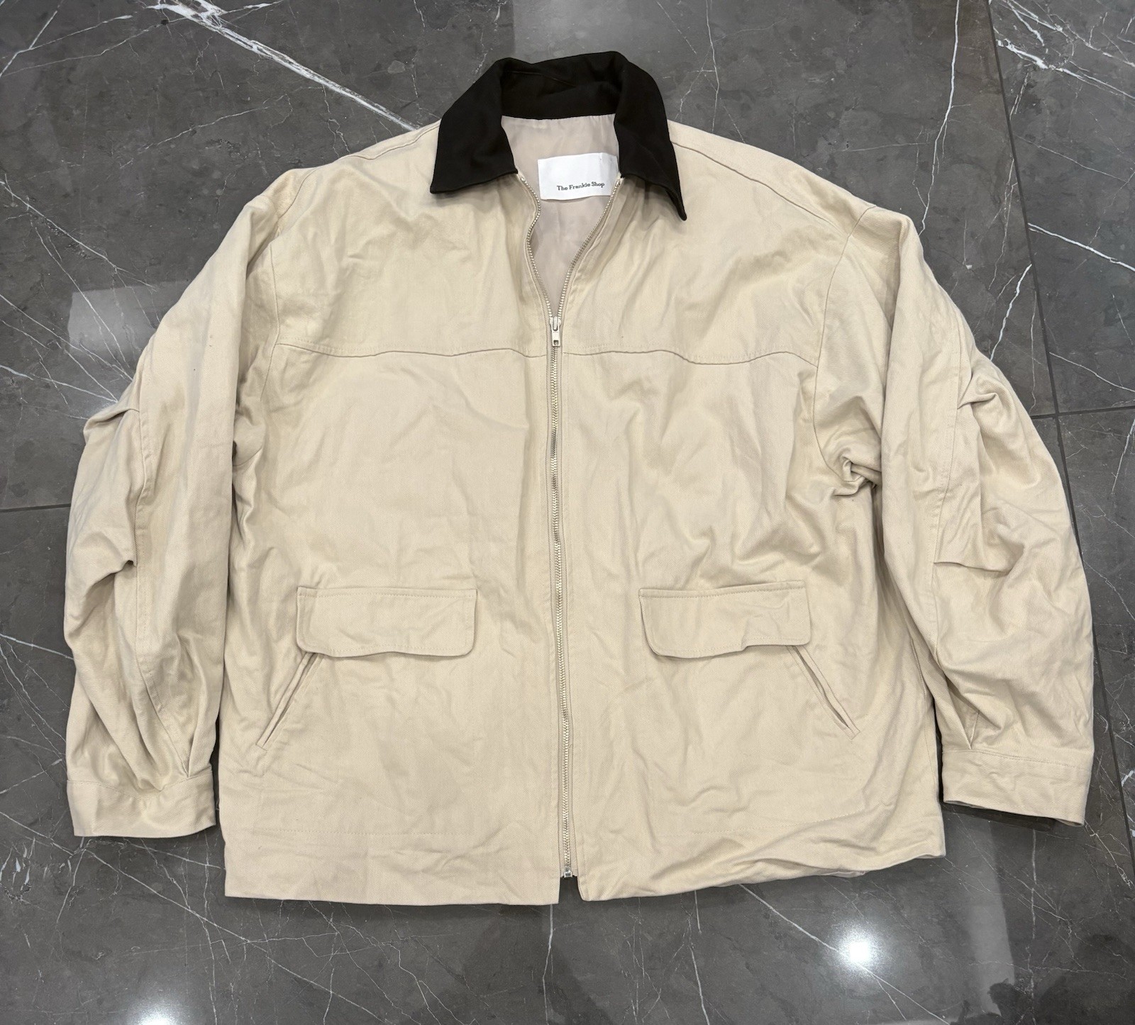The Frankie Shop Malia Utility Jacket Women's Beige  100% Cotton Size M/L RARE
