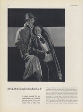 Edward Steichen ORIGINAL magazine page Douglas Fairbanks Jr Joan Crawford 1931