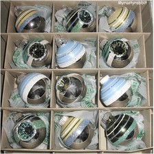 Christopher Radko Shiny Brite Glass Christmas Ornaments - 12 Indents Stripes
