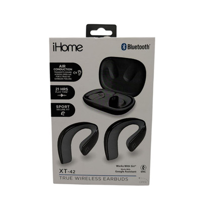 iHome True Wireless Earbuds Sport Touch control EarHook Headphones with Mic