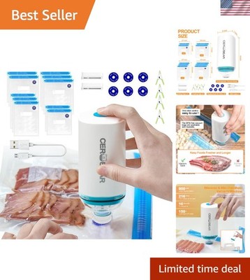 Brand New Portable White Food Vacuum Sealer Kit