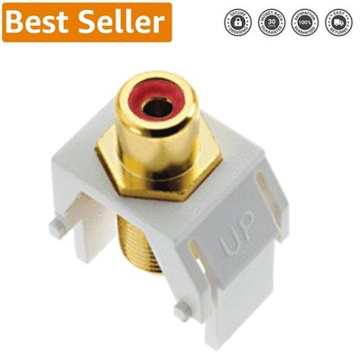 Legrand RCA to F Connector for Keystone Wall Plates - High-Speed Audio/Video