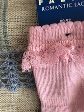 Babysocken Spitze Baumwolle rosa 80-92 1 Paar