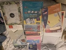 Office Desk Supplies, 2 Binders,dividers,tabs,2 Packs Computer Paper,resume Pape