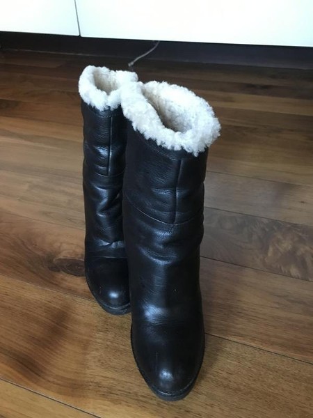 Women Carlo Pazolini Boots Black Leather 38 #10GU