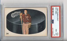 1962 PARKHURST HOCKEY #34 SID ABEL PSA 8