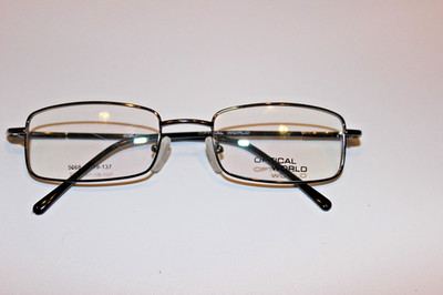 New Optic World 5068 Eyeglass Frames 51-19-137 Gun Metal Clear Glass for Rx