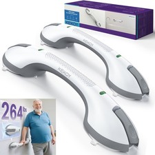 17.5" Shower Handles for Elderly with Safety Indicators, 2 Pack Grab Bars...