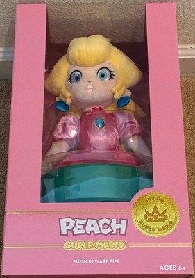 Nintendo Super Mario Princess Peach Plush in Warp Pipe Toy NIB