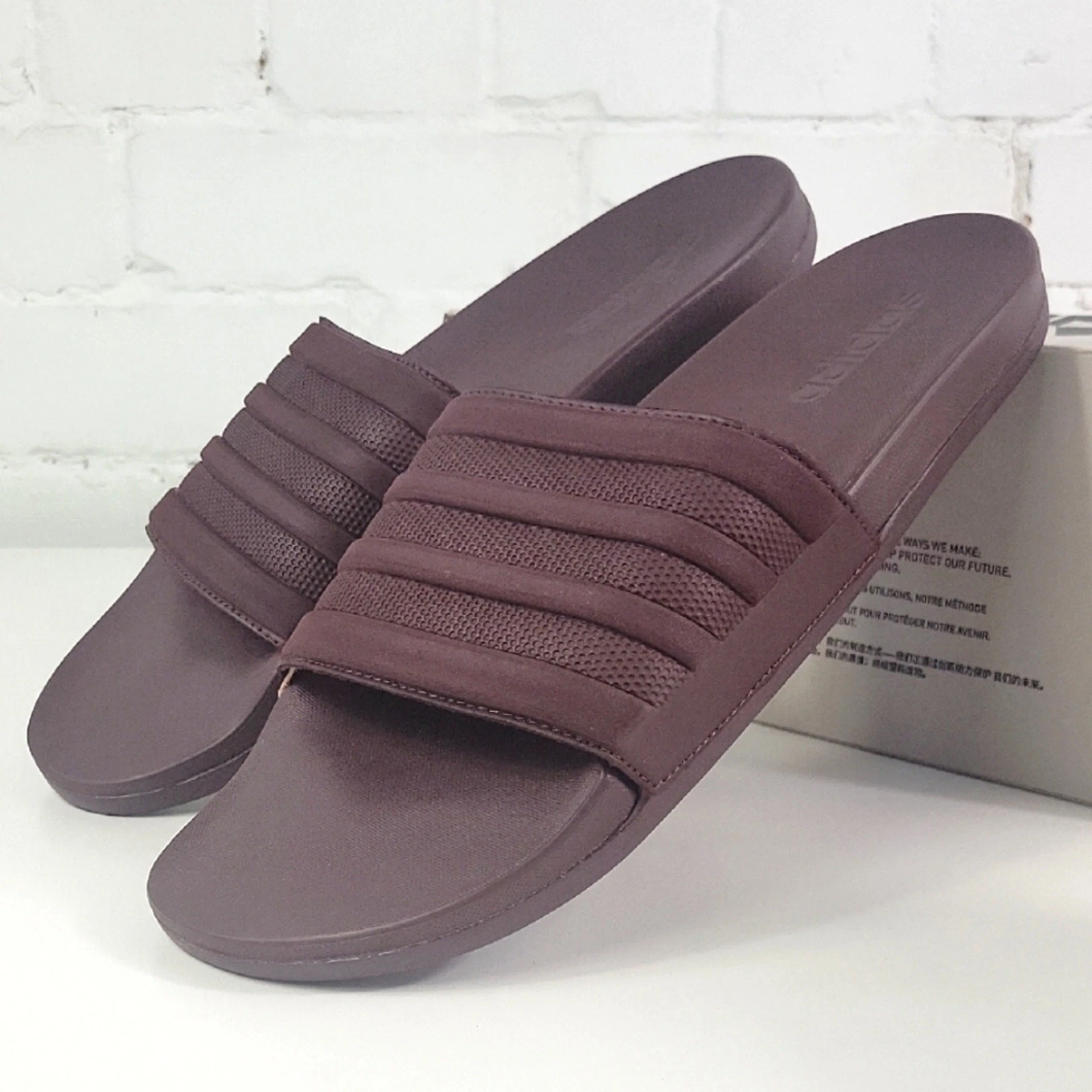 Adidas Adilette Comfort Slide Sandalo Borgogna JI2254 Uomo 11 Donna 12