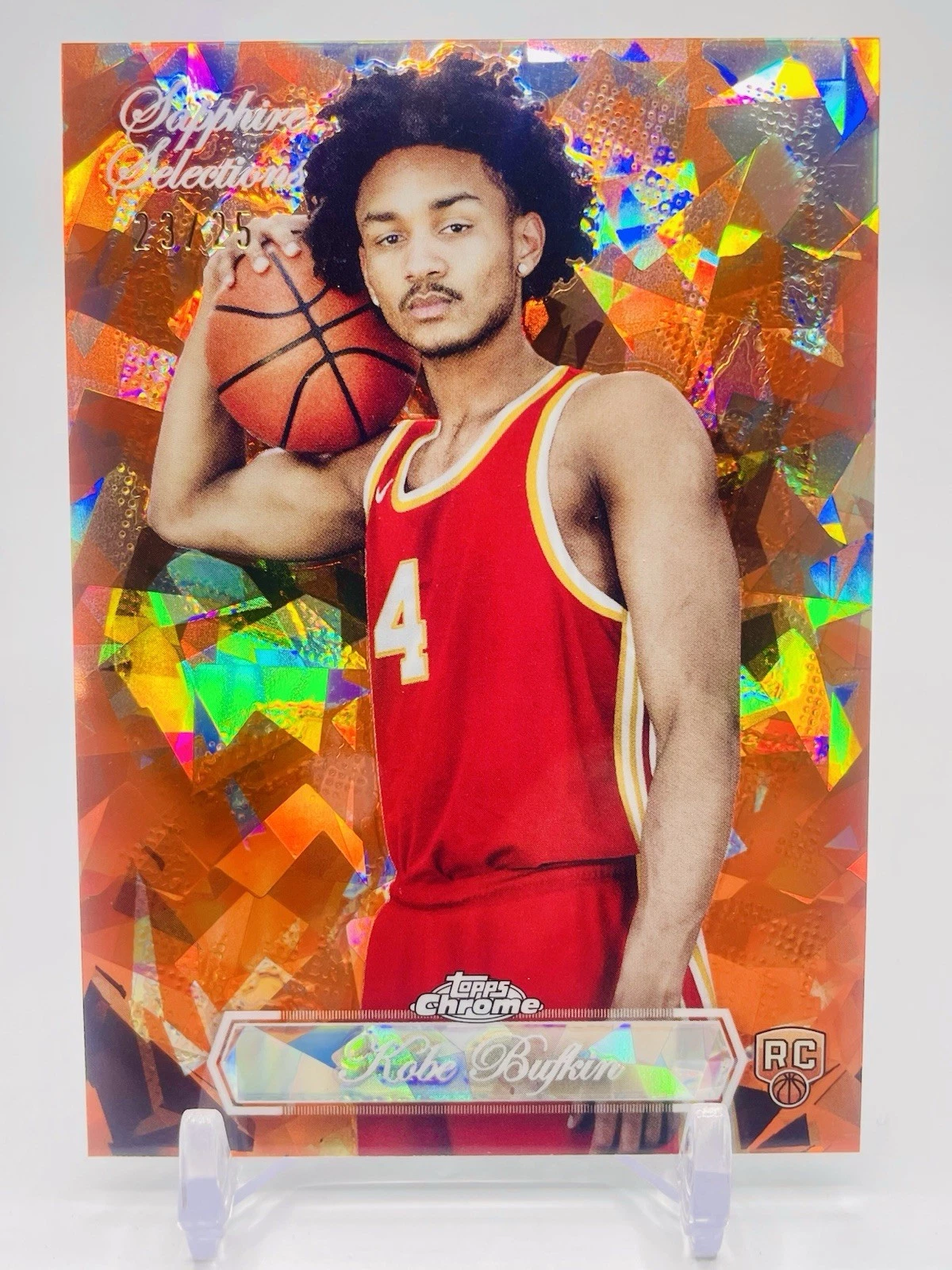 Kobe Bufkin 2023-24 Topps Chrome Sapphire Rookie Orange Sapphire Selections /25