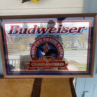 Vintage 1997 Budweiser Beer Brewery Fresh Taste Gtd Mirror Bar Sign  37x25” Wood