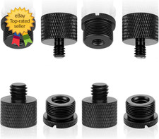 8 Pcs Mic Thread Adapter Kit 5/8 to 3/8 and 1/4 to 5/8 Mic Stand Screw Adapters