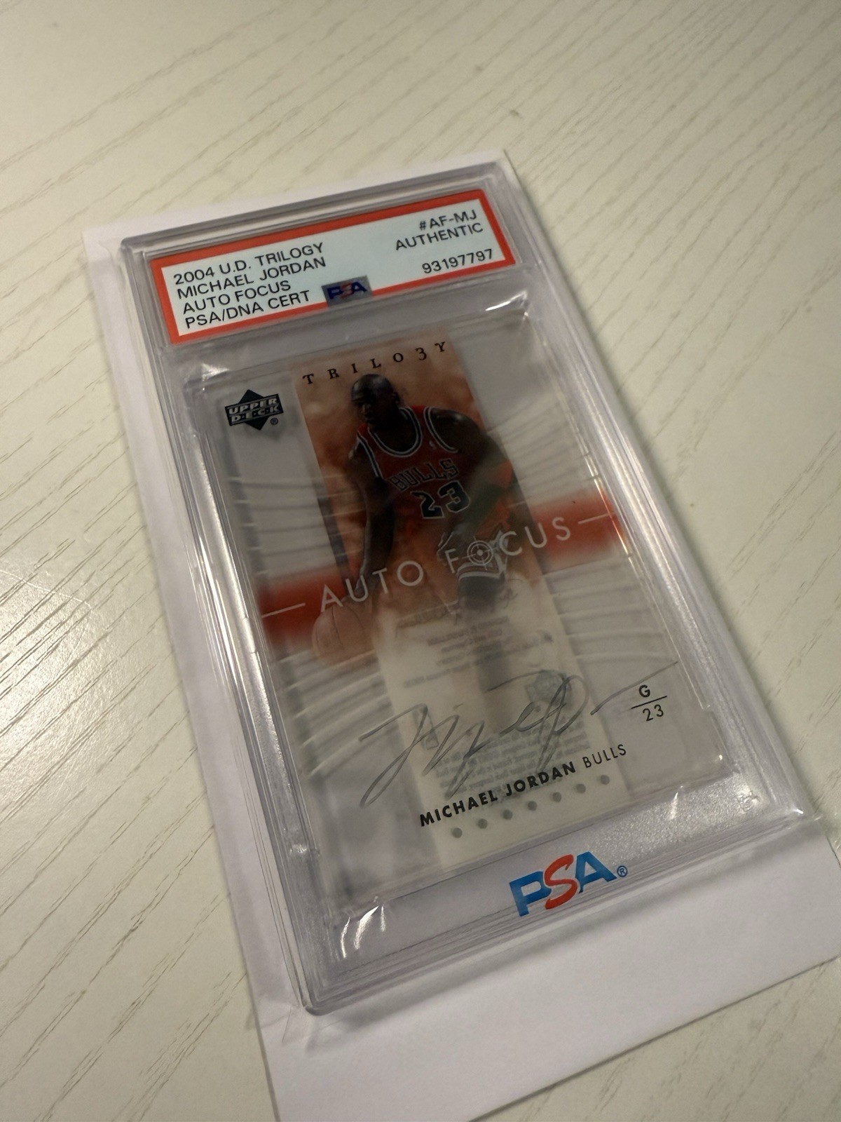 2004 UD Trilogy Michael Jordan Auto Focus AF-MJ PSA Bulls Goat 🔥🔥🔥 view 3