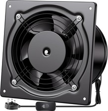 150Mm Kitchen Exhaust Fan 525M³/H Stainless Steel Ventilation Fan with UK Plug