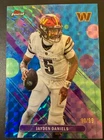 2025 Topps Finest Jayden Daniels Blue Geometric Refractor #/99 Commanders