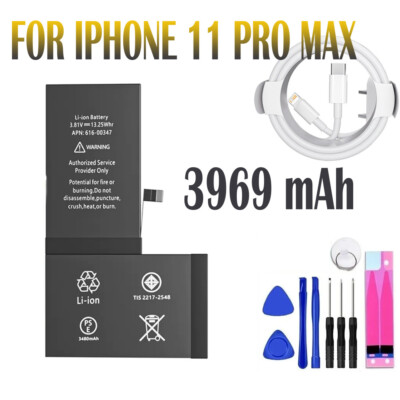 Replacement Internal Battery For iPhone 11 Pro Max Super Capacity Tools + Cable