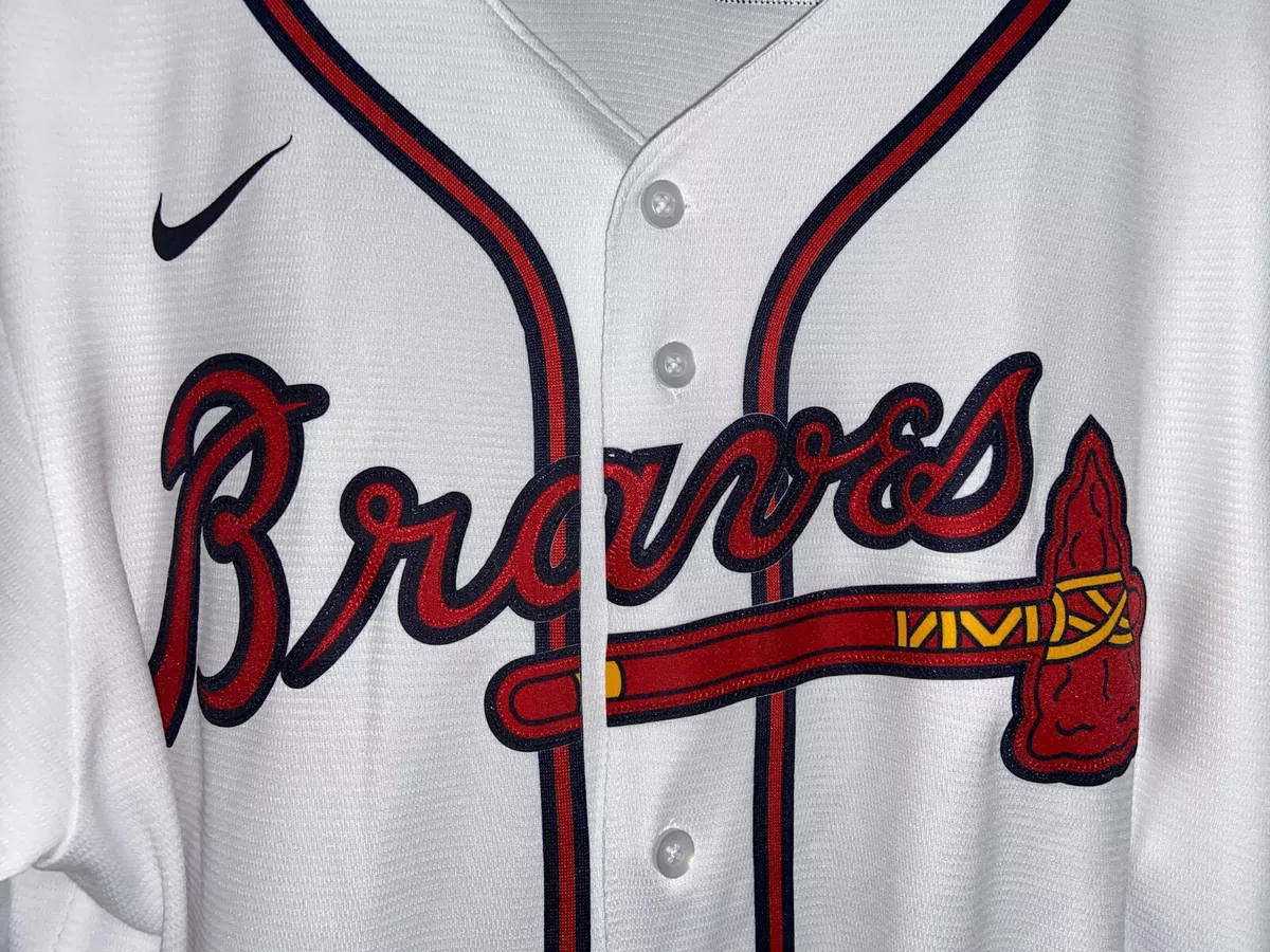 Nike Men's Atlanta Braves Home White Blank Replica Team Jersey