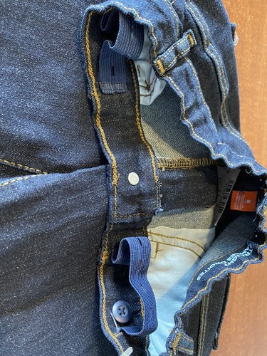 Childrens Place Boys Jeans Adjustable Waist Size 8 Blue Denim Pants Straight NWT - 第 6/6 張圖片