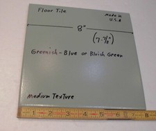 1 pc. Greenish-Blue or Bluish Green: Floor Tile 8" X 8" Medium Textured, USA