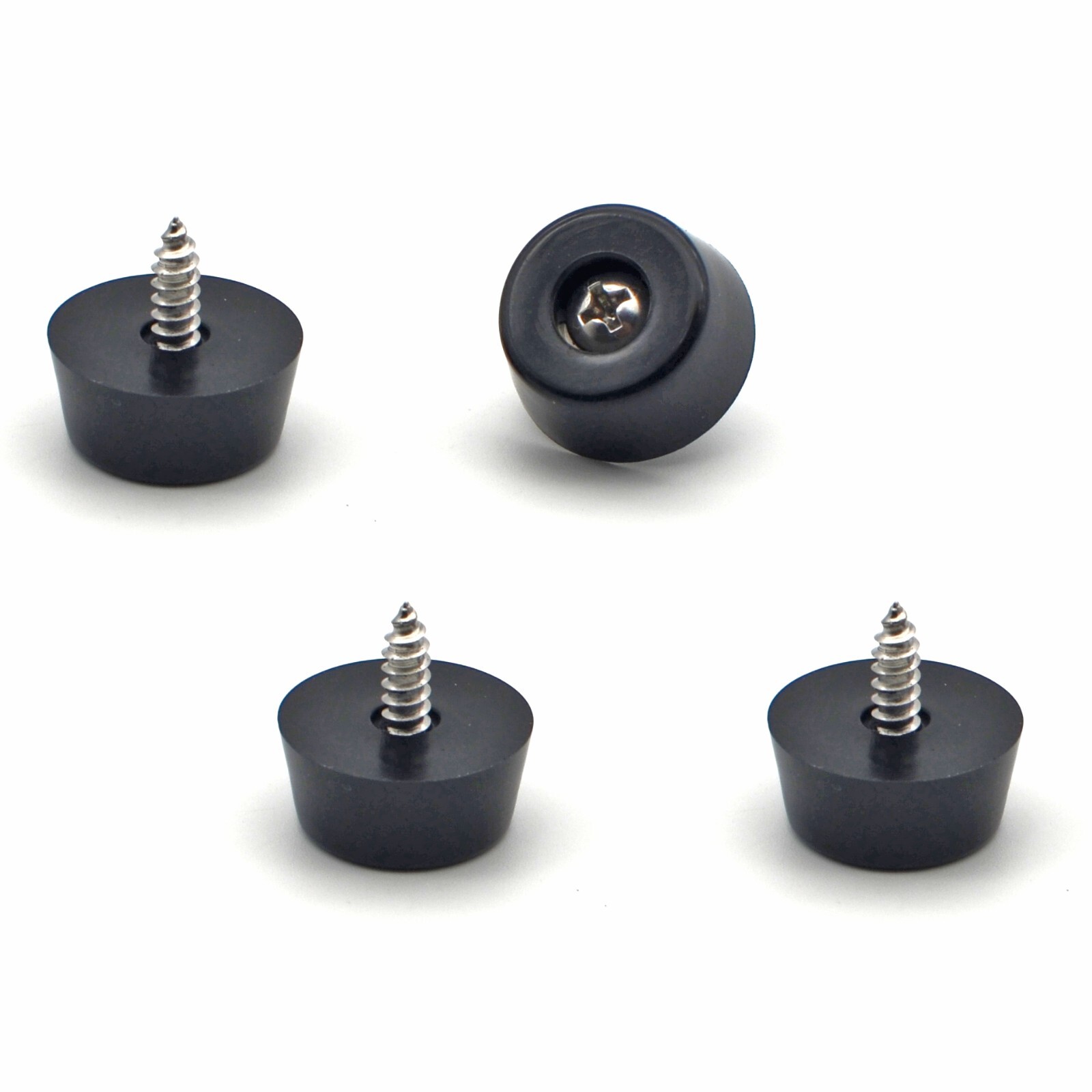 4 Non Slip Cutting Board Rubber Feet with Stainless Screws 13/16" W x 3