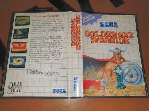 Golden Axe Warrior Sur Sega Master System – Cartouche PAL (bon état)