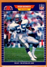 BRIAN BOSWORTH(SEATTLE SEAHAWKS)1989 PRO SET FOOTBALL CARD