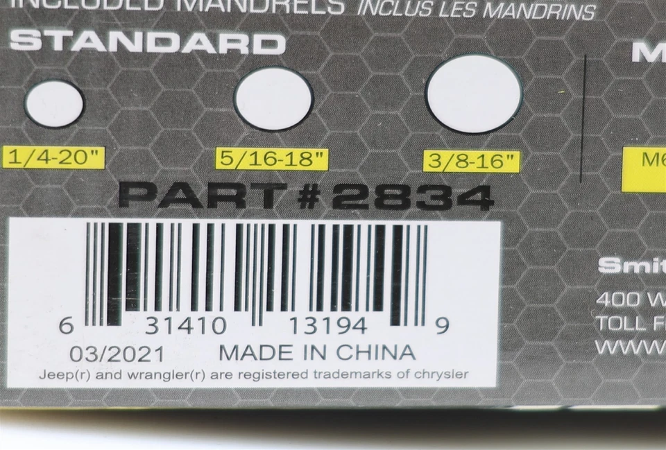 NEW Smittybilt 10-Piece Nutsert Installation Tool Set Universal 2834 - Imagem 2 de 4