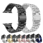 for Apple Watch Series 9 8 SE 3 4 5 6 7 Stainless Steel iWatch Band Metal Strap