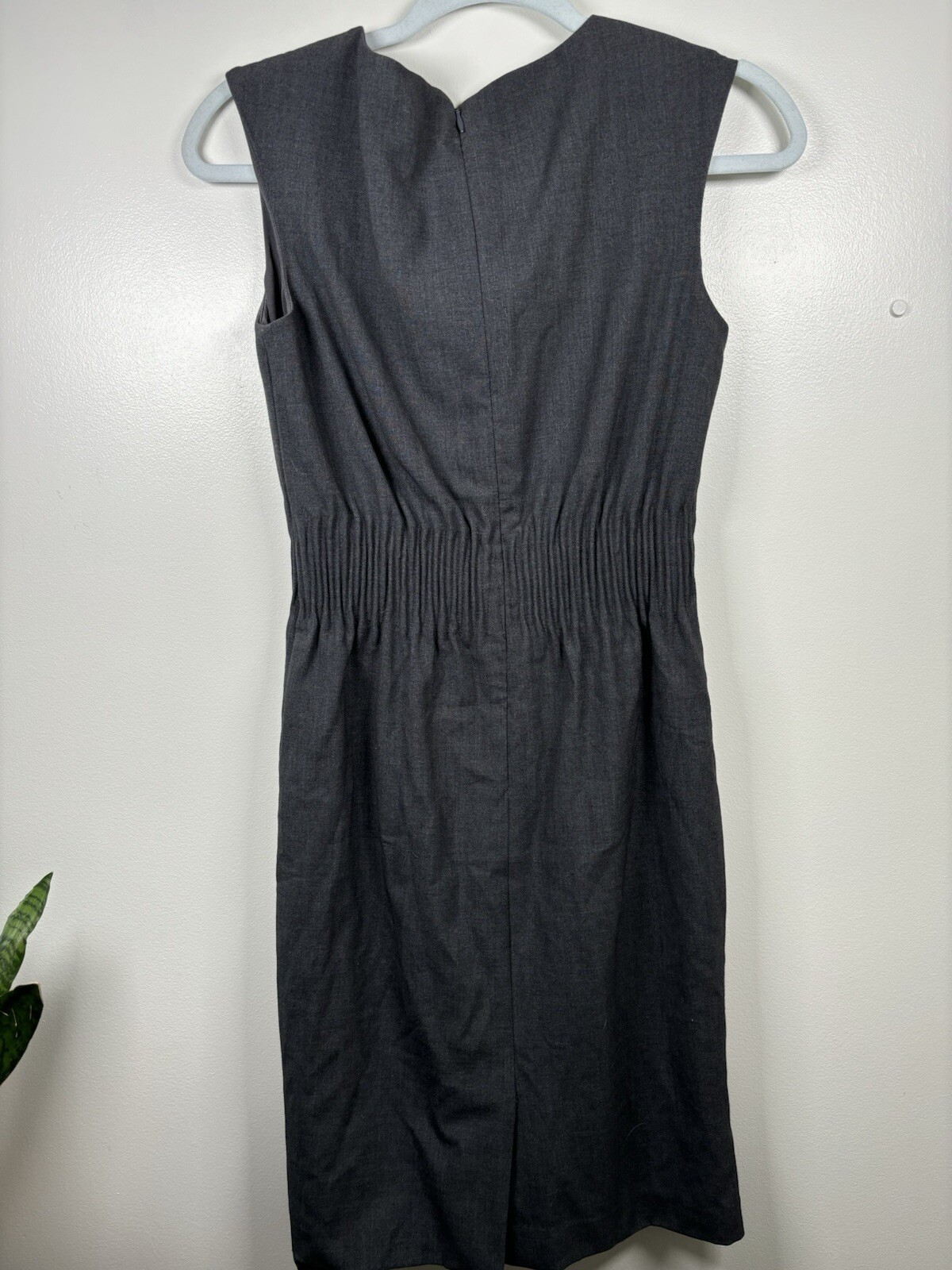 Calvin Klein Cap Sleeve Collared Button Front Gra… - image 2