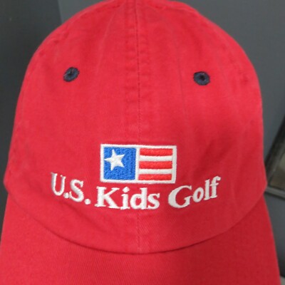 Kids Golf I Am The Future Red Stars & Stripes Adjustable Baseball Cap U.S