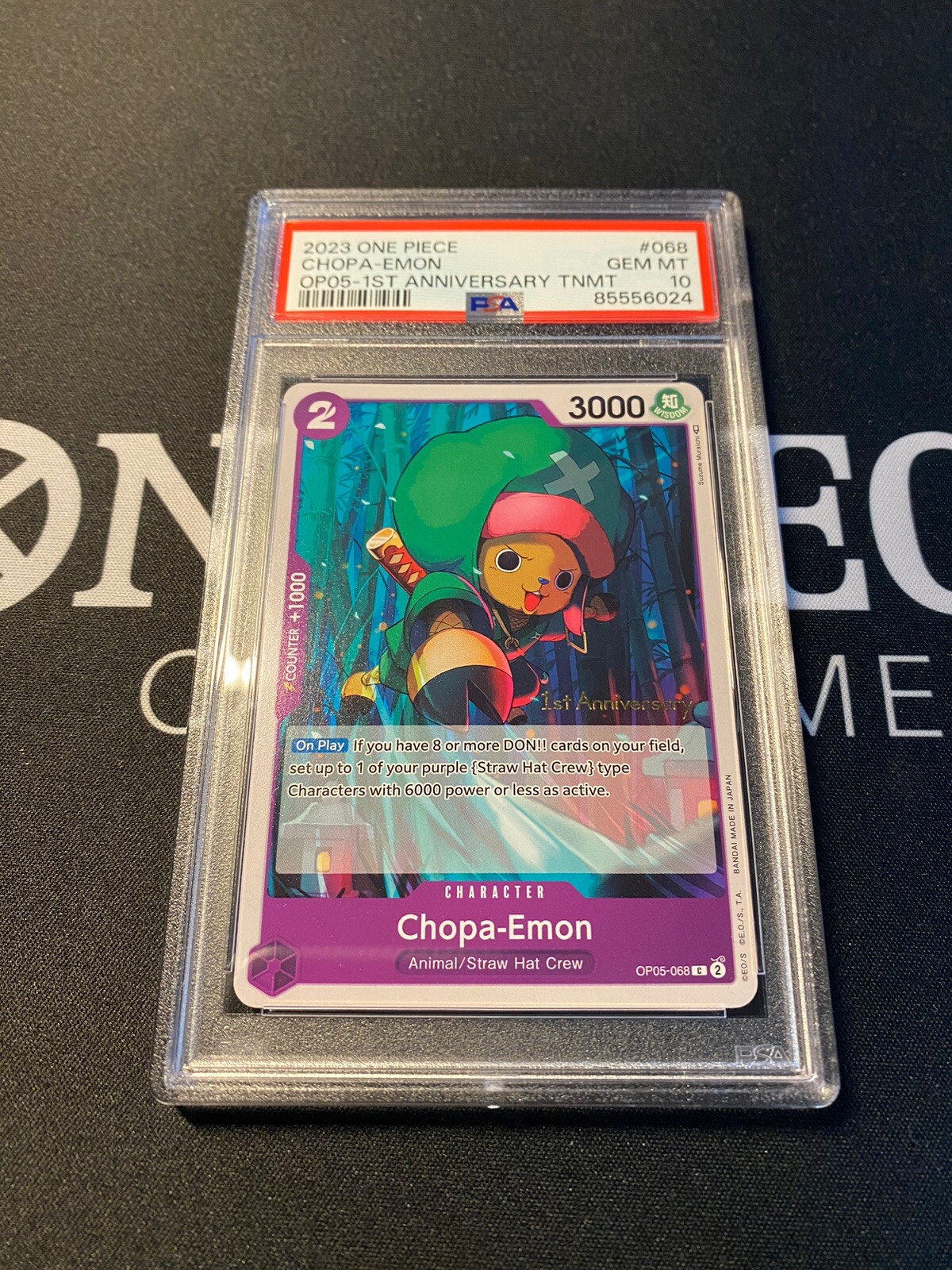 PSA 10 Chopaemon Chopper 1st AnniversaryOP05 Awakening One Piece Card